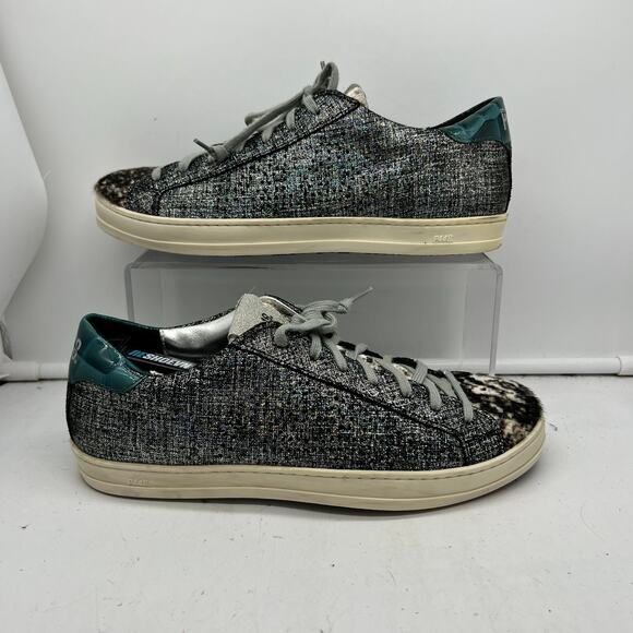 Anthhropologie P448 John Jafar Sneakers 39 US 8.5-9 Glitter Distressed Animal - Picture 1 of 8
